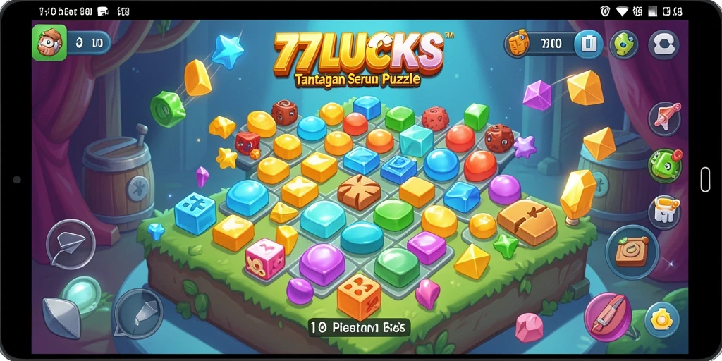 Gameplay seru dan menantang dalam 77LUCKS dengan berbagai puzzle.
