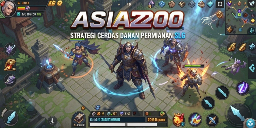 Tangkapan layar menunjukkan aksi peperangan strategis di ASIA200.