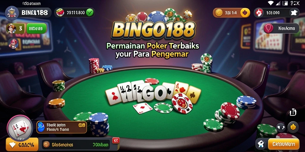 Tampilan gameplay seru dari BINGO188 menunjukkan pemain beraksi di meja Poker.