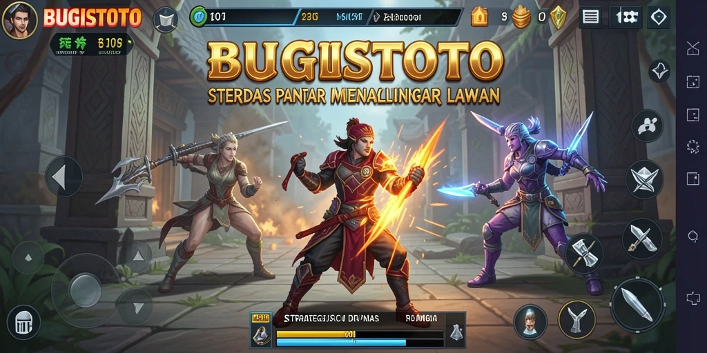 Tangkapan layar gameplay <strong>BUGISTOTO</strong> menampilkan aksi strategi yang mendebarkan.
