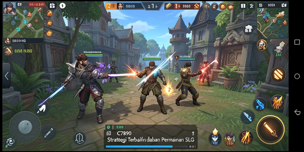 Screenshot gameplay C7890 menampilkan serangan strategis pasukan dalam pertempuran.