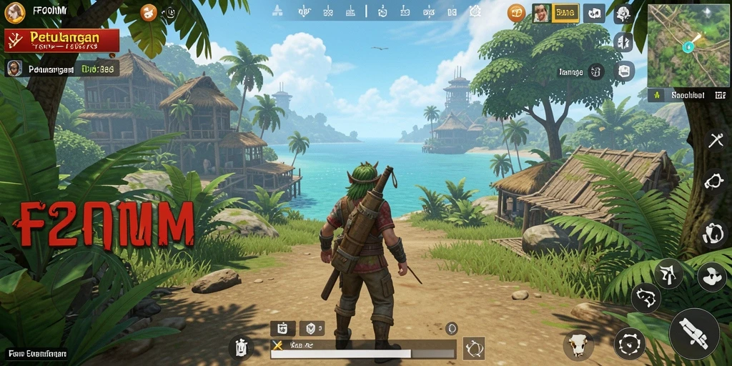 Tampilan gameplay yang menarik dalam dunia terbuka F200M.