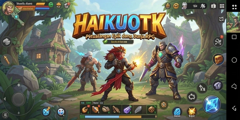 Gameplay HAIKUOTK yang menegangkan dan penuh aksi.