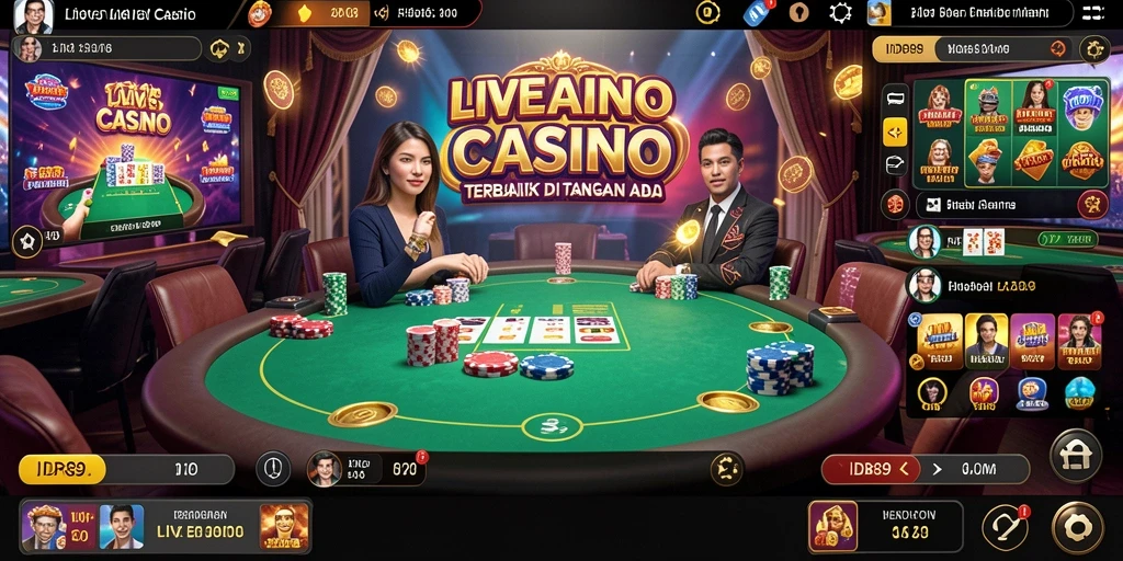 Tampilan gameplay Live Casino yang interaktif dan menarik di IDR89.