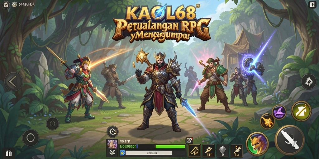Screenshot gameplay KAOL68 menampilkan karakter dalam aksi di dunia fantasi.