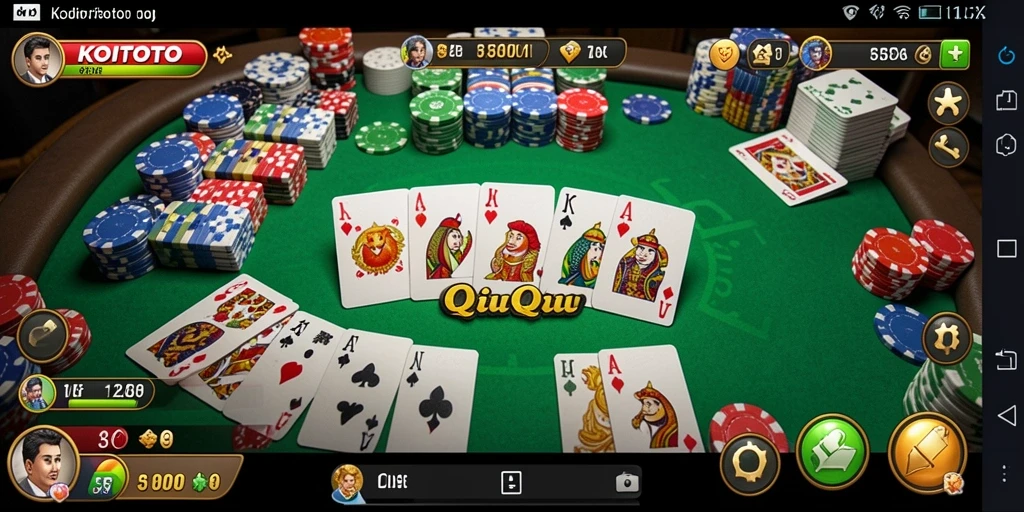 Gameplay seru dalam KOITOTO dengan kartu QiuQiu.