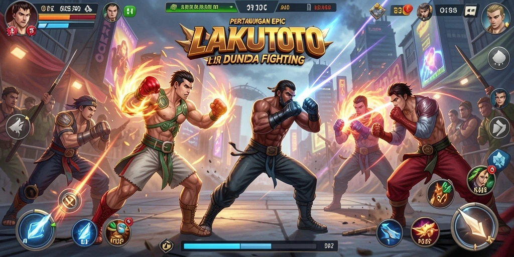 Tangkapan layar menunjukkan aksi pertarungan mendebarkan di LAKUTOTO.