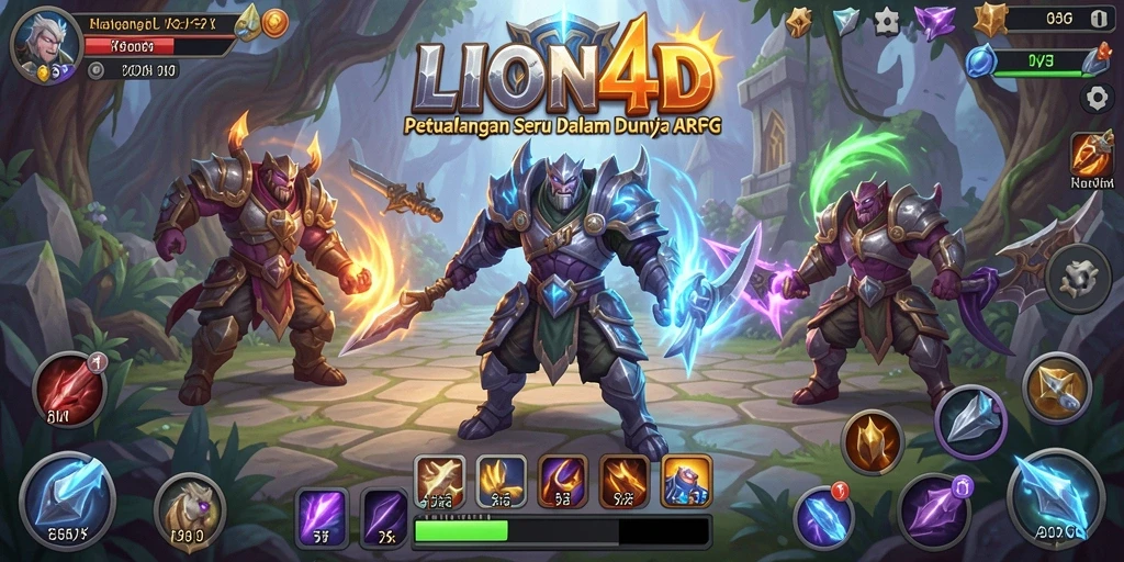 Tampilan seru gameplay dalam dunia ARPG LION4D.