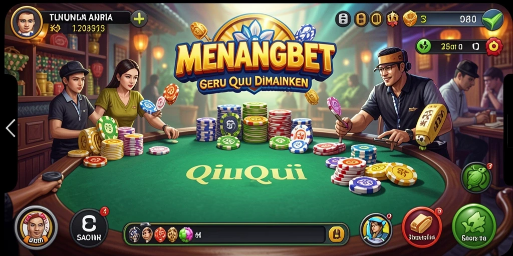 Tampilan gameplay seru QiuQiu di MENANGBET.
