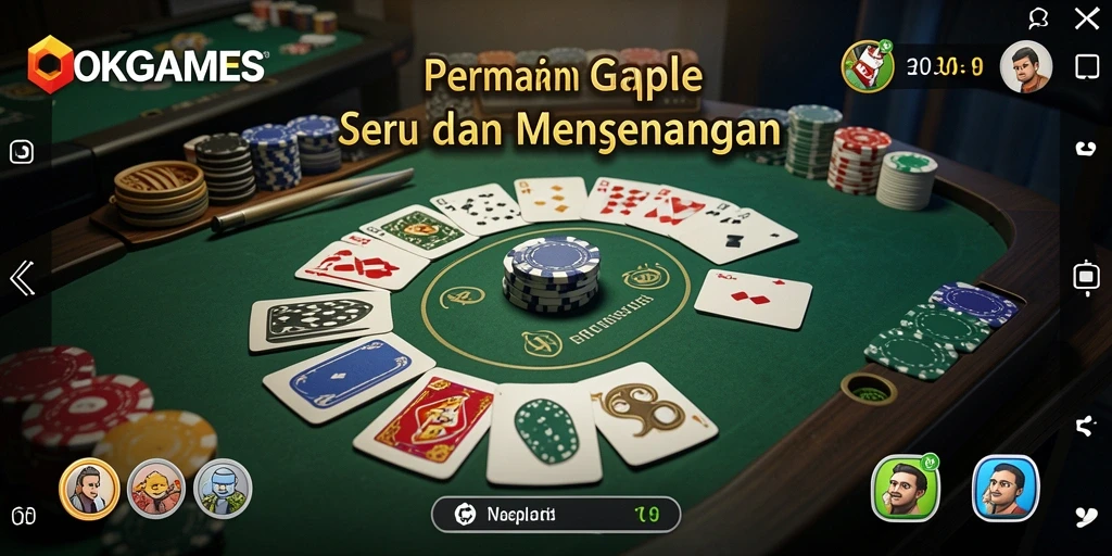 Gameplay menarik OKGAMES dengan desain Gaple yang keren.