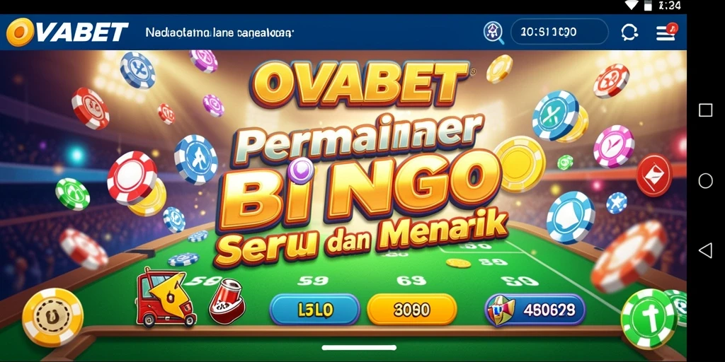 Tampilan menarik dari gameplay Bingo di OVABET.
