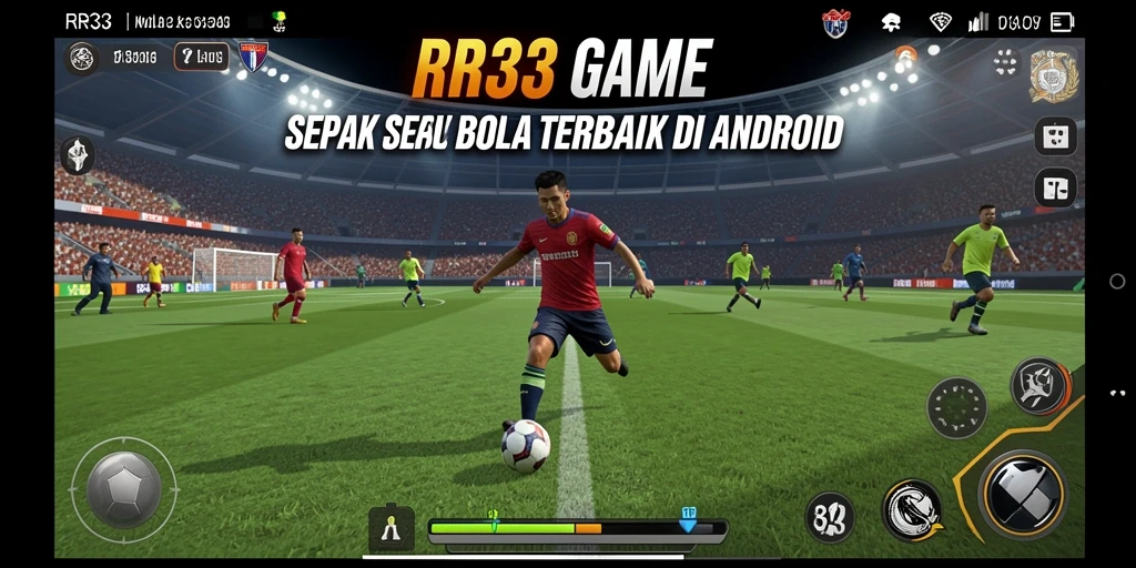 Tampilan gameplay menarik dalam permainan sepak bola RR33.