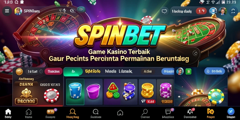 Tampilan gameplay SPINBET yang menakjubkan dalam permainan Kasino.