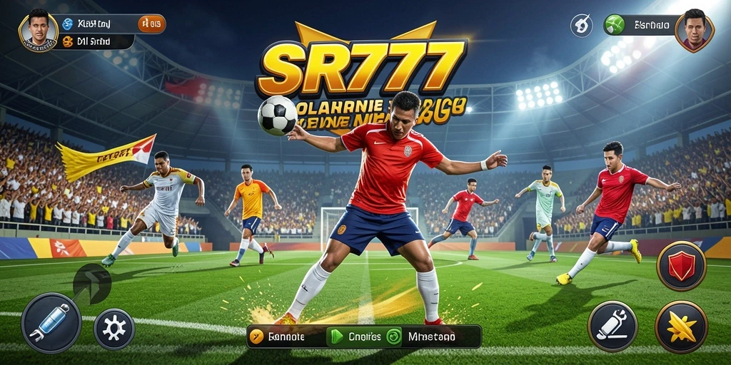 Screenshot SR777 menampilkan aksi mendebarkan dalam permainan olahraga.