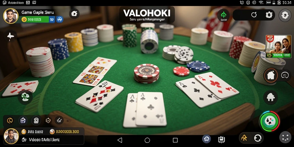 Tampilan gameplay Gaple VALOHOKI yang seru dan interaktif.